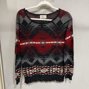 Ralph Lauren Denim & Supply Knit Aztec Sweater RRL Polo Indian Southwestern Sz M